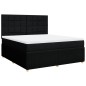 vidaXL Boxspringbett mit Matratze Schwarz 180x200 cm Stoff vidaXL Boxspringbett mit Matratze Schwarz 180x200 cm Stoff