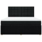 vidaXL Boxspringbett mit Matratze Schwarz 180x200 cm Stoff vidaXL Boxspringbett mit Matratze Schwarz 180x200 cm Stoff