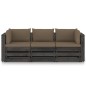 3-Sitzer Outdoor-Sofa mit Kissen Grau Imprägniertes Kiefernholz 3-Sitzer Outdoor-Sofa mit Kissen Grau Imprägniertes Kiefernholz
