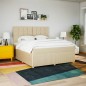 vidaXL Boxspringbett mit Matratze Creme 180x200 cm Stoff vidaXL Boxspringbett mit Matratze Creme 180x200 cm Stoff