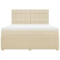 vidaXL Boxspringbett mit Matratze Creme 180x200 cm Stoff vidaXL Boxspringbett mit Matratze Creme 180x200 cm Stoff