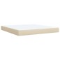 vidaXL Boxspringbett mit Matratze Creme 180x200 cm Stoff vidaXL Boxspringbett mit Matratze Creme 180x200 cm Stoff