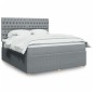 vidaXL Boxspringbett mit Matratze Hellgrau 180x200 cm Stoff vidaXL Boxspringbett mit Matratze Hellgrau 180x200 cm Stoff