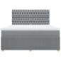 vidaXL Boxspringbett mit Matratze Hellgrau 180x200 cm Stoff vidaXL Boxspringbett mit Matratze Hellgrau 180x200 cm Stoff