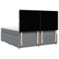 vidaXL Boxspringbett mit Matratze Hellgrau 180x200 cm Stoff vidaXL Boxspringbett mit Matratze Hellgrau 180x200 cm Stoff