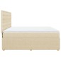 vidaXL Boxspringbett mit Matratze Creme 180x200 cm Stoff vidaXL Boxspringbett mit Matratze Creme 180x200 cm Stoff
