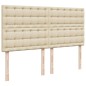 vidaXL Boxspringbett mit Matratze Creme 180x200 cm Stoff vidaXL Boxspringbett mit Matratze Creme 180x200 cm Stoff