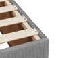 vidaXL Boxspringbett mit Matratze Hellgrau 200x200 cm Stoff vidaXL Boxspringbett mit Matratze Hellgrau 200x200 cm Stoff