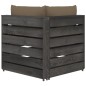 3-Sitzer Outdoor-Sofa mit Kissen Grau Imprägniertes Kiefernholz 3-Sitzer Outdoor-Sofa mit Kissen Grau Imprägniertes Kiefernholz
