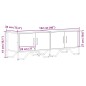 vidaXL TV-Schrank Schwarz 122x34x41 cm Holzwerkstoff vidaXL TV-Schrank Schwarz 122x34x41 cm Holzwerkstoff