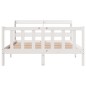 vidaXL Massivholzbett ohne Matratze Weiß 160x200 Kiefernholz vidaXL Massivholzbett ohne Matratze Weiß 160x200 Kiefernholz