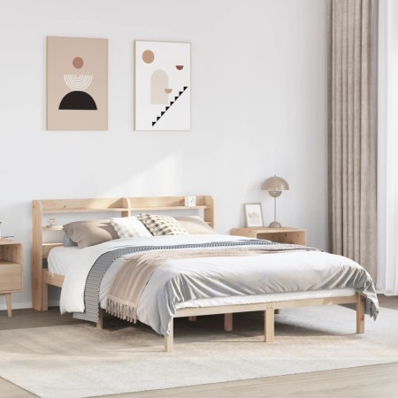 vidaXL Massivholzbett ohne Matratze 160x200 cm Kiefernholz