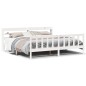 vidaXL Massivholzbett ohne Matratze Weiß 180x200 cm Kiefernholz vidaXL Massivholzbett ohne Matratze Weiß 180x200 cm Kiefernholz