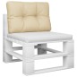 vidaXL Palettenkissen Beige 50x40x12 cm Stoff vidaXL Palettenkissen Beige 50x40x12 cm Stoff