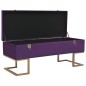 Bank mit Staufach 105 cm Lila Samt Bank mit Staufach 105 cm Lila Samt