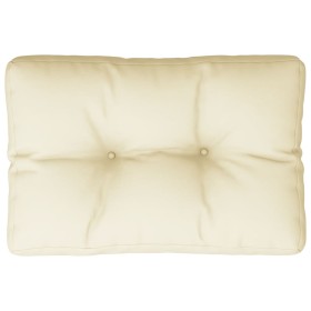 vidaXL Palettenkissen Creme 60x40x12 cm Stoff
