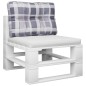 vidaXL Palettenkissen Grau Karomuster 60x40x12 cm Stoff vidaXL Palettenkissen Grau Karomuster 60x40x12 cm Stoff