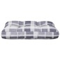 vidaXL Palettenkissen Grau Karomuster 60x40x12 cm Stoff vidaXL Palettenkissen Grau Karomuster 60x40x12 cm Stoff
