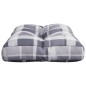 vidaXL Palettenkissen Grau Karomuster 60x40x12 cm Stoff vidaXL Palettenkissen Grau Karomuster 60x40x12 cm Stoff