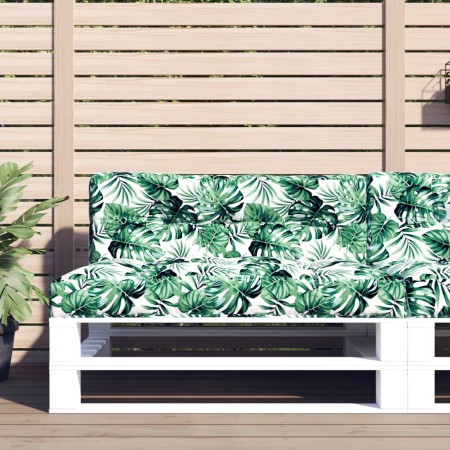 vidaXL Palettenkissen Blattmuster 120x40x12 cm Stoff