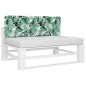 vidaXL Palettenkissen Blattmuster 120x40x12 cm Stoff vidaXL Palettenkissen Blattmuster 120x40x12 cm Stoff