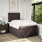 vidaXL Boxspringbett mit Matratze Dunkelbraun 120x200 cm Stoff vidaXL Boxspringbett mit Matratze Dunkelbraun 120x200 cm Stoff