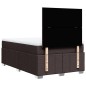 vidaXL Boxspringbett mit Matratze Dunkelbraun 120x200 cm Stoff vidaXL Boxspringbett mit Matratze Dunkelbraun 120x200 cm Stoff