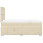 vidaXL Boxspringbett mit Matratze Creme 120x200 cm Stoff vidaXL Boxspringbett mit Matratze Creme 120x200 cm Stoff