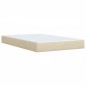 vidaXL Boxspringbett mit Matratze Creme 120x200 cm Stoff vidaXL Boxspringbett mit Matratze Creme 120x200 cm Stoff