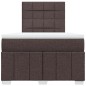 vidaXL Boxspringbett mit Matratze Dunkelbraun 120x200 cm Stoff vidaXL Boxspringbett mit Matratze Dunkelbraun 120x200 cm Stoff