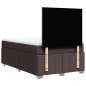 vidaXL Boxspringbett mit Matratze Dunkelbraun 120x200 cm Stoff vidaXL Boxspringbett mit Matratze Dunkelbraun 120x200 cm Stoff