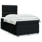 vidaXL Boxspringbett mit Matratze Schwarz 120x200 cm Stoff vidaXL Boxspringbett mit Matratze Schwarz 120x200 cm Stoff