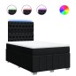 vidaXL Boxspringbett mit Matratze Schwarz 120x200 cm Stoff vidaXL Boxspringbett mit Matratze Schwarz 120x200 cm Stoff