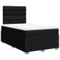 vidaXL Boxspringbett mit Matratze Schwarz 120x200 cm Stoff vidaXL Boxspringbett mit Matratze Schwarz 120x200 cm Stoff