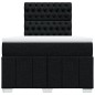 vidaXL Boxspringbett mit Matratze Schwarz 120x200 cm Stoff vidaXL Boxspringbett mit Matratze Schwarz 120x200 cm Stoff