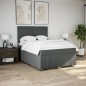 vidaXL Boxspringbett mit Matratze Dunkelgrau 160x200 cm Stoff vidaXL Boxspringbett mit Matratze Dunkelgrau 160x200 cm Stoff