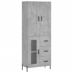 vidaXL Highboard Betongrau 69,5x34x180 cm Holzwerkstoff