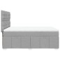 vidaXL Boxspringbett mit Matratze Hellgrau 160x200 cm Stoff vidaXL Boxspringbett mit Matratze Hellgrau 160x200 cm Stoff
