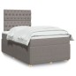 vidaXL Boxspringbett mit Matratze Taupe 120x200 cm Stoff vidaXL Boxspringbett mit Matratze Taupe 120x200 cm Stoff