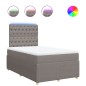 vidaXL Boxspringbett mit Matratze Taupe 120x200 cm Stoff vidaXL Boxspringbett mit Matratze Taupe 120x200 cm Stoff