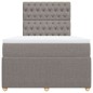 vidaXL Boxspringbett mit Matratze Taupe 120x200 cm Stoff vidaXL Boxspringbett mit Matratze Taupe 120x200 cm Stoff