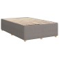 vidaXL Boxspringbett mit Matratze Taupe 120x200 cm Stoff vidaXL Boxspringbett mit Matratze Taupe 120x200 cm Stoff