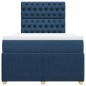 vidaXL Boxspringbett mit Matratze Blau 120x200 cm Stoff vidaXL Boxspringbett mit Matratze Blau 120x200 cm Stoff