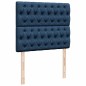 vidaXL Boxspringbett mit Matratze Blau 120x200 cm Stoff vidaXL Boxspringbett mit Matratze Blau 120x200 cm Stoff
