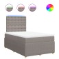 vidaXL Boxspringbett mit Matratze Taupe 120x200 cm Stoff vidaXL Boxspringbett mit Matratze Taupe 120x200 cm Stoff