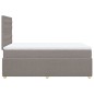 vidaXL Boxspringbett mit Matratze Taupe 120x200 cm Stoff vidaXL Boxspringbett mit Matratze Taupe 120x200 cm Stoff