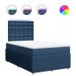 vidaXL Boxspringbett mit Matratze Blau 120x200 cm Stoff vidaXL Boxspringbett mit Matratze Blau 120x200 cm Stoff