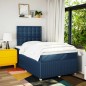 vidaXL Boxspringbett mit Matratze Blau 120x200 cm Stoff vidaXL Boxspringbett mit Matratze Blau 120x200 cm Stoff