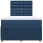 vidaXL Boxspringbett mit Matratze Blau 120x200 cm Stoff vidaXL Boxspringbett mit Matratze Blau 120x200 cm Stoff