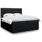 vidaXL Boxspringbett mit Matratze Schwarz 200x200 cm Stoff vidaXL Boxspringbett mit Matratze Schwarz 200x200 cm Stoff